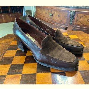 Nickels Soft Brown Heeled Loafers